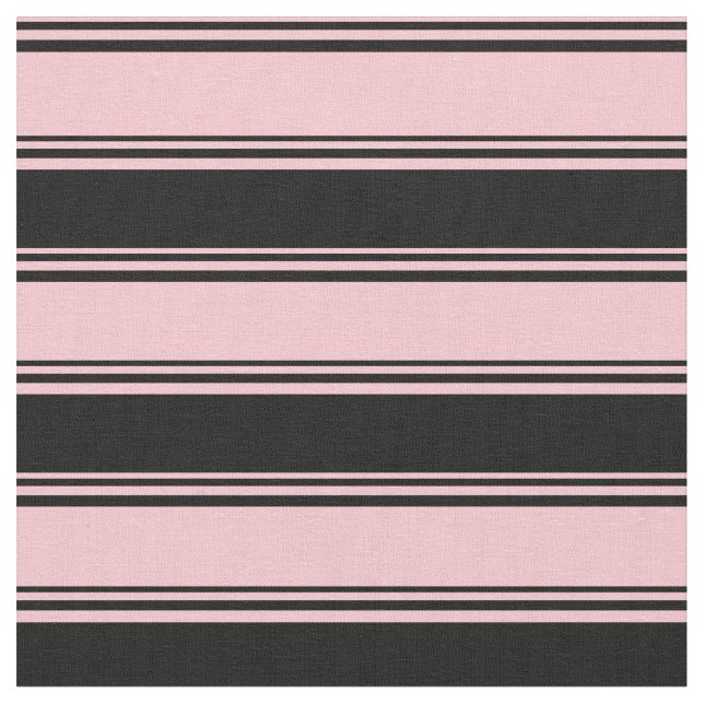Tela Patrón de rayas/líneas rosadas y negras (De cerca)