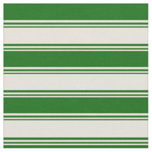 Tela Patrón de rayas/líneas verdes beige y oscuro