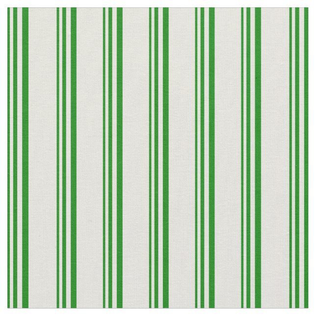 Tela Patrón de rayas/líneas verdes y beiges (De cerca)