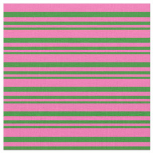 Tela Patrón de rayas/líneas verdes y rosadas calientes