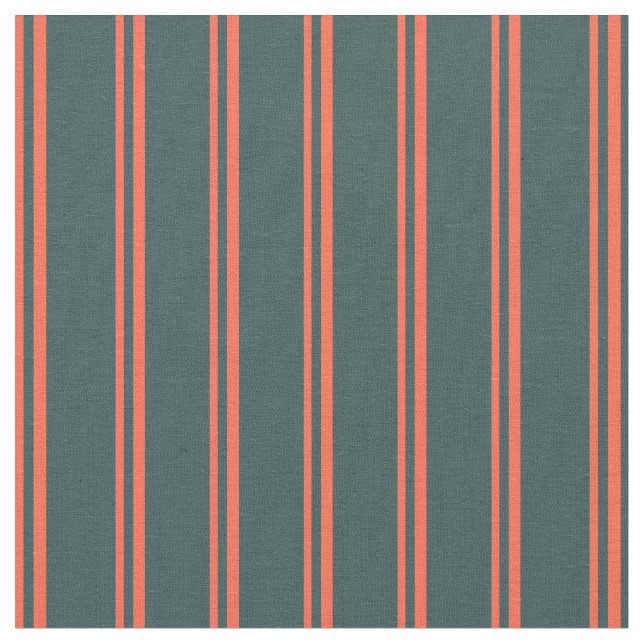 Tela Patrón de rayas/lino de gris rojo y oscuro (De cerca)