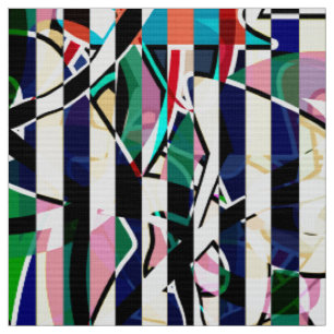 Tela Patrón de rayas modernas abstractas y sin igual co