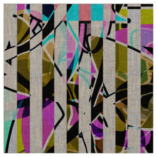 Tela Patrón de rayas modernas abstractas y sin igual co