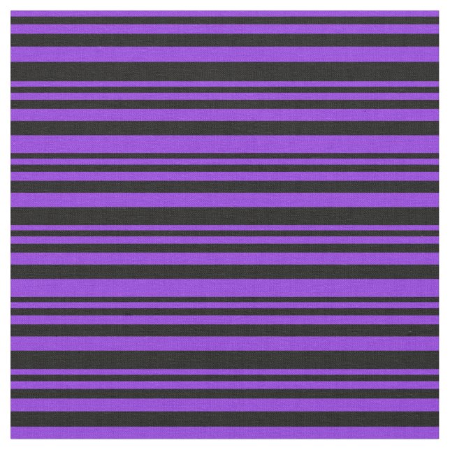 Tela Patrón de rayas morado y negro (De cerca)
