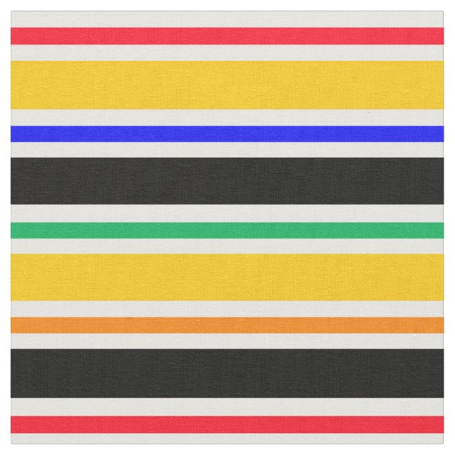 Tela Patrón de rayas multicolor amarillo negro Textil (De cerca)