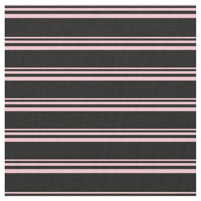 Tela Patrón de rayas rosadas y negras (De cerca)