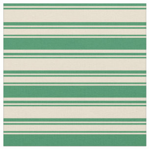 Tela Patrón de rayas verdes beige y mar
