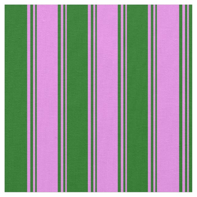 Tela Patrón de rayas violeta y verde oscuro (De cerca)