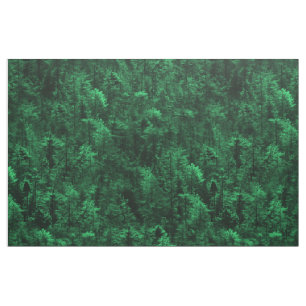 Tela Patrón de repetición de árboles de bosque verde