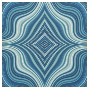 Tela Patrón de Rhombus de onda azul oscuro y blanco
