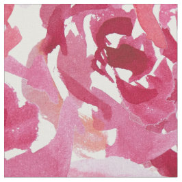 Tela Patrón de rosa de acuarela