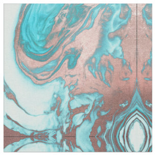 Tela Patrón de Rosa de Moda Artsy Aqua Mint Blue Marble