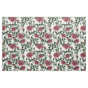 Tela patrón de rosas