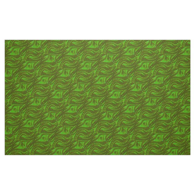 Tela Patrón de rotación verde abstracto ("Cuarto gordo" (fat quarter))