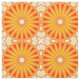 Tela Patrón de rueda Kaleidoscope P Amarillo rojo blanc