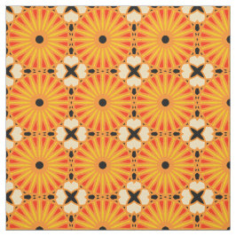 Tela Patrón de rueda Kaleidoscope P Amarillo rojo negro