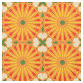 Tela Patrón de rueda Kaleidoscope P Amarillo rojo verde