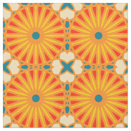 Tela Patrón de rueda Kaleidoscope P Amarillo rojo Verde