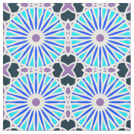 Tela Patrón de rueda Kaleidoscope P Púrpura azul blanco
