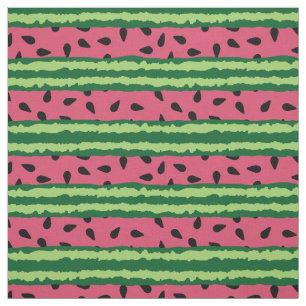 Tela Patrón de sandía cúpula rosa y verde