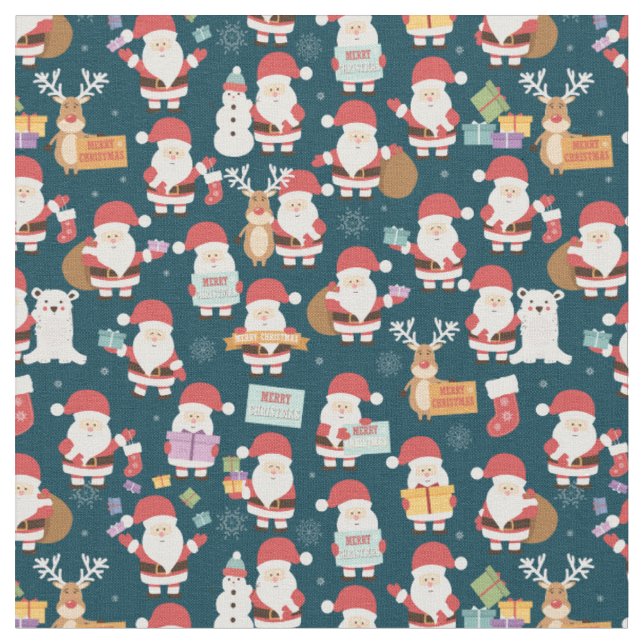 Tela Patrón de Santa Claus y amigos (De cerca)