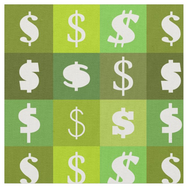 Tela Patrón de signos de dinero en dólares (De cerca)
