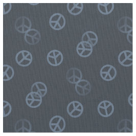 Tela Patrón de signos de paz gris
