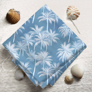 Tela Patrón de silueta de árbol de palmas hawaiano ID10