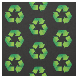 Tela Patrón de símbolo de reciclaje