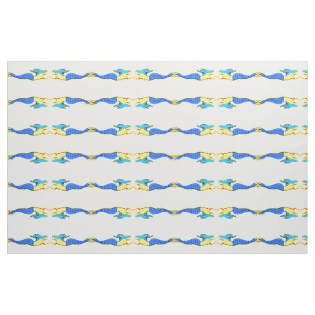 Tela patrón de sirenas de cola azul #2 ("Cuarto gordo" (fat quarter))