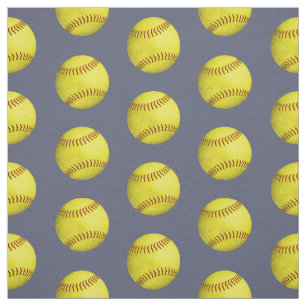 Tela patrón de softbol amarillo grueso en pizarra azul 