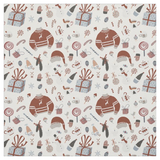 Tela Patrón de suéter de Navidades retro (Retal)