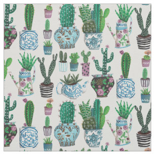 Tela Patrón de superficie de suculentas de cactus   Tel