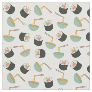 Tela Patrón de sushi y fideos
