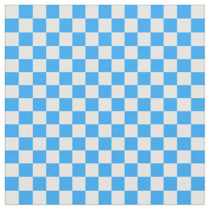 Tela Patrón de tablero de verificación azul y blanco