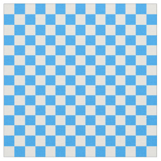 Tela Patrón de tablero de verificación azul y blanco