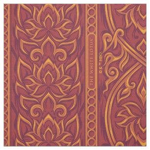 Tela Patrón de Tapices Lotus Luxe - El Lotus Blanco