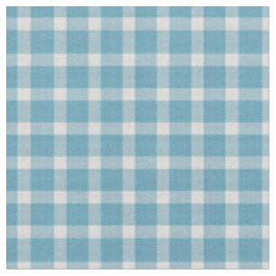 Tela Patrón de tartán azul y blanco hippie