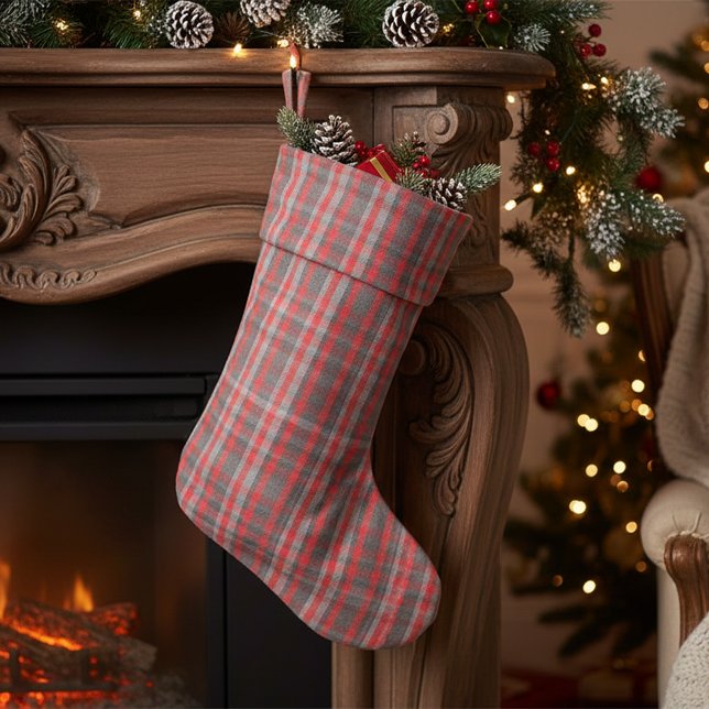 Tela Patrón de Tartán de la placa gris roja urbana de m (Subido por el creador)