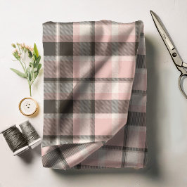 Tela Patrón de Tartán, rosa y gris ID210