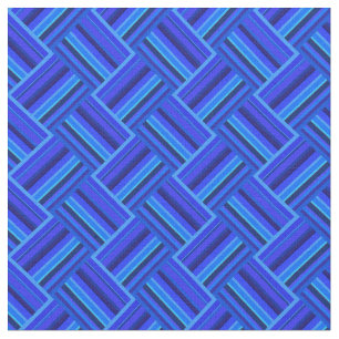 Tela Patrón de tejido diagonal de franjas azules