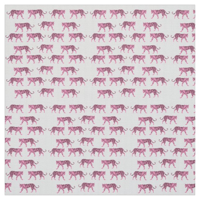 Tela Patrón de tigres rosados (Retal)