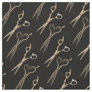 Tela patrón de tijeras de oro de peluquería de peluquer