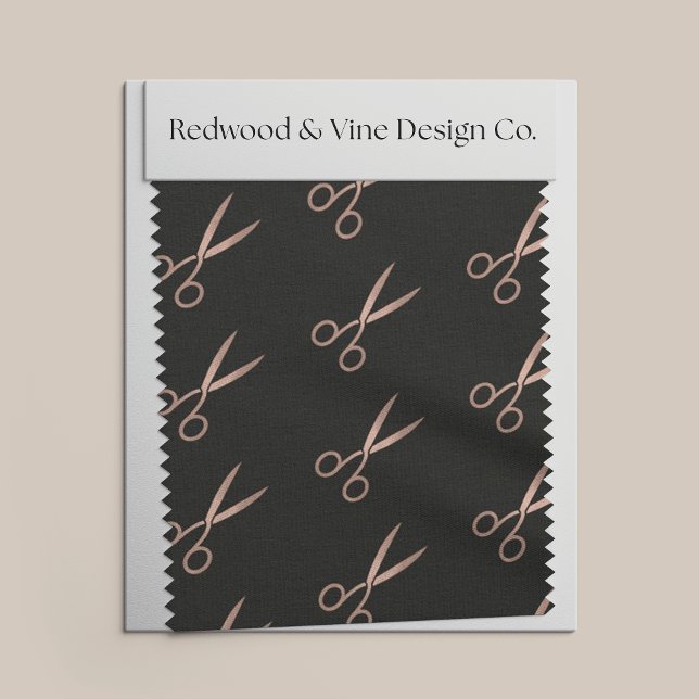 Tela Patrón de tijeras de salon de pelo de oro Rosa Fau (Subido por el creador)