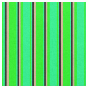 Tela Patrón de tiras limadas, verdes, negras y tan desn