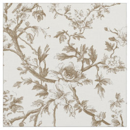 Tela Patrón de Toile Botánico Beige Suave