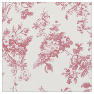 Tela Patrón de toile de rama floral rosa