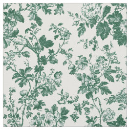 Tela Patrón de toile de rama floral verde