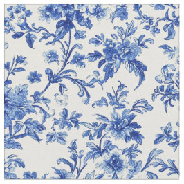 Tela Patrón de Toile de Vid Botánico Azul