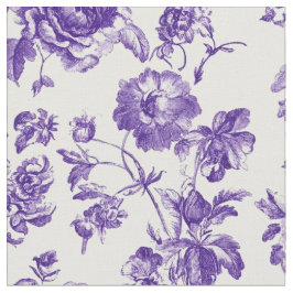 Tela Patrón de Toile Floral Púrpura